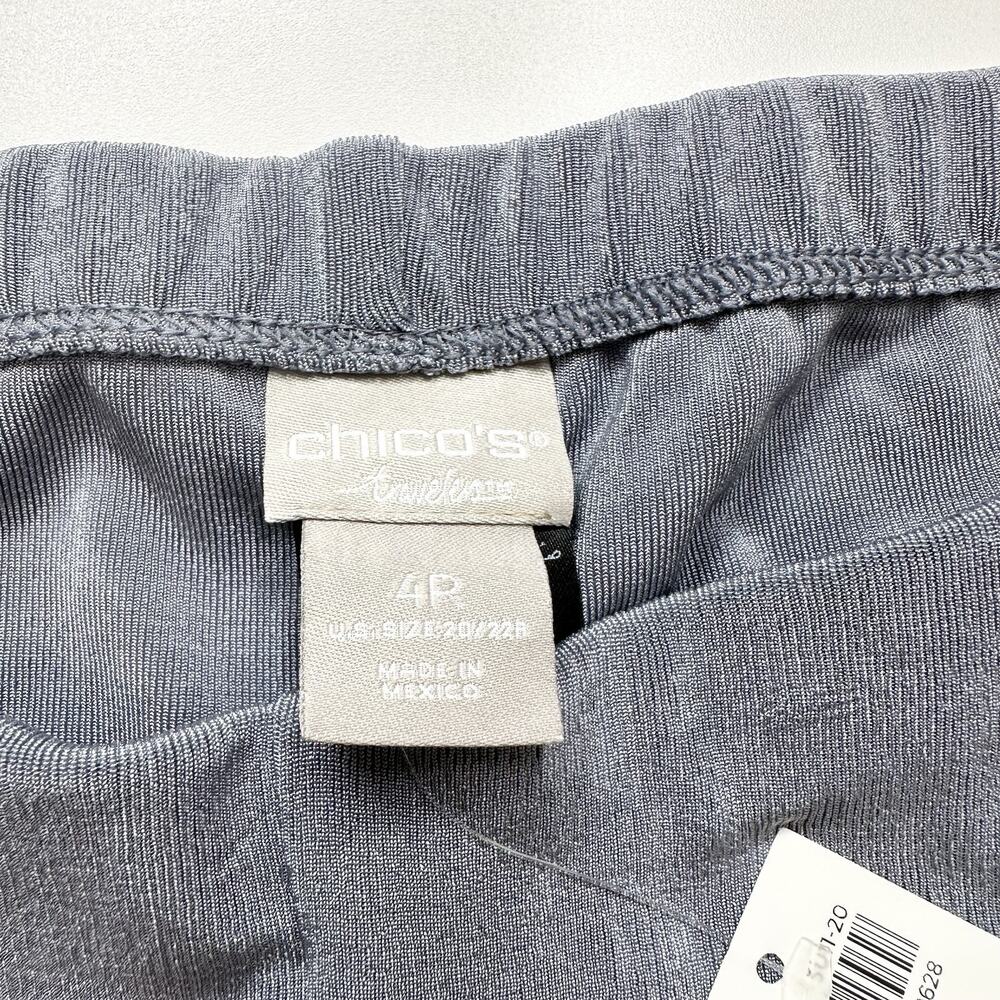 NEW CHICO'S TRAVELERS sz 4 (1X 20, 22) Classic No Tummy Pant NWT CARBON GRAY Z23 - Picture 3 of 7